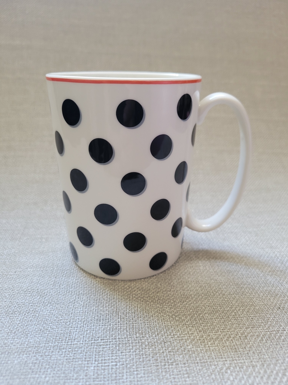 Lenox Kate Spade Mug  Things We Love White With Black Polka Dots Tea Cup